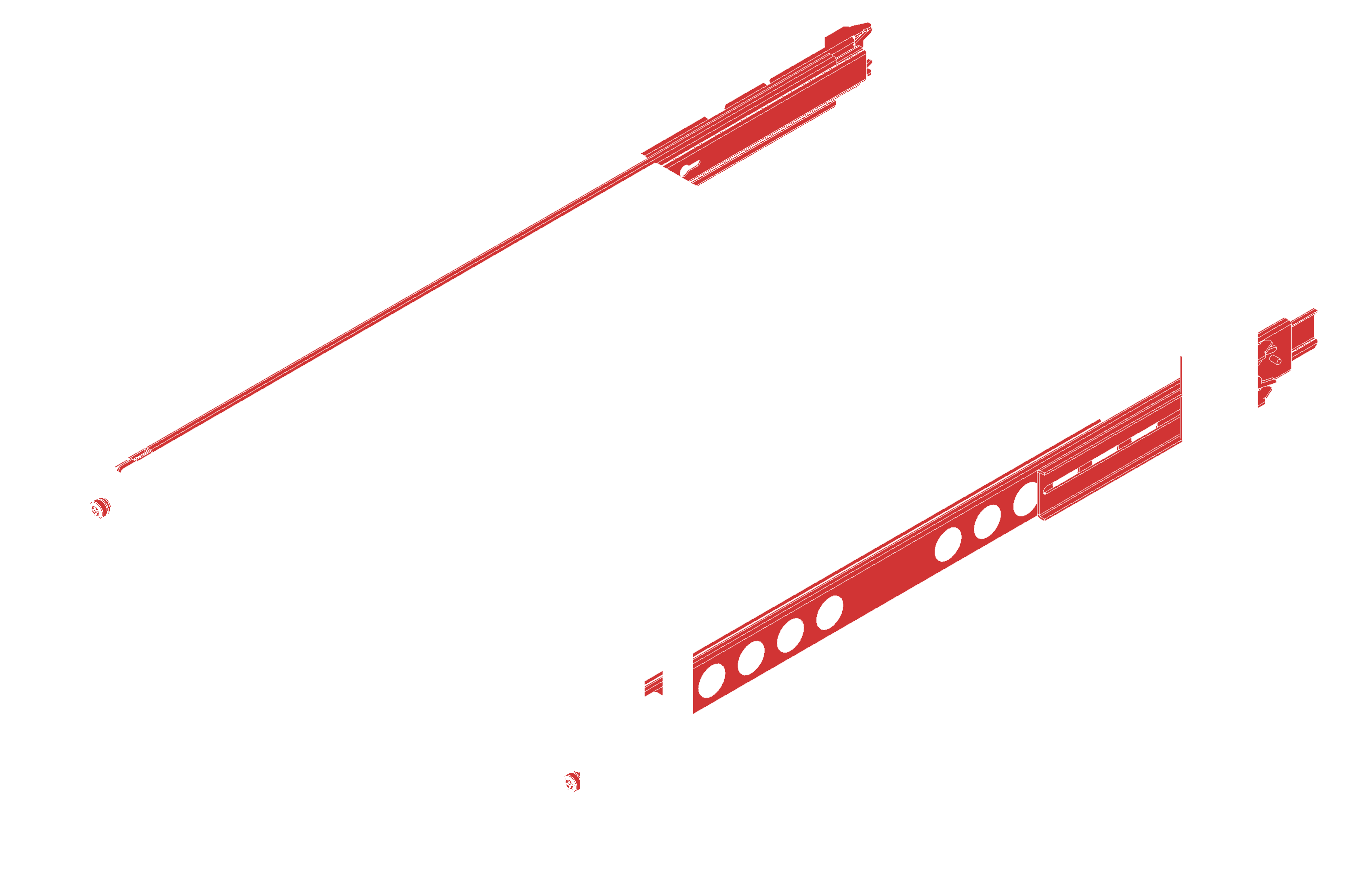 Fixação do modelo ST no rack, com trilho