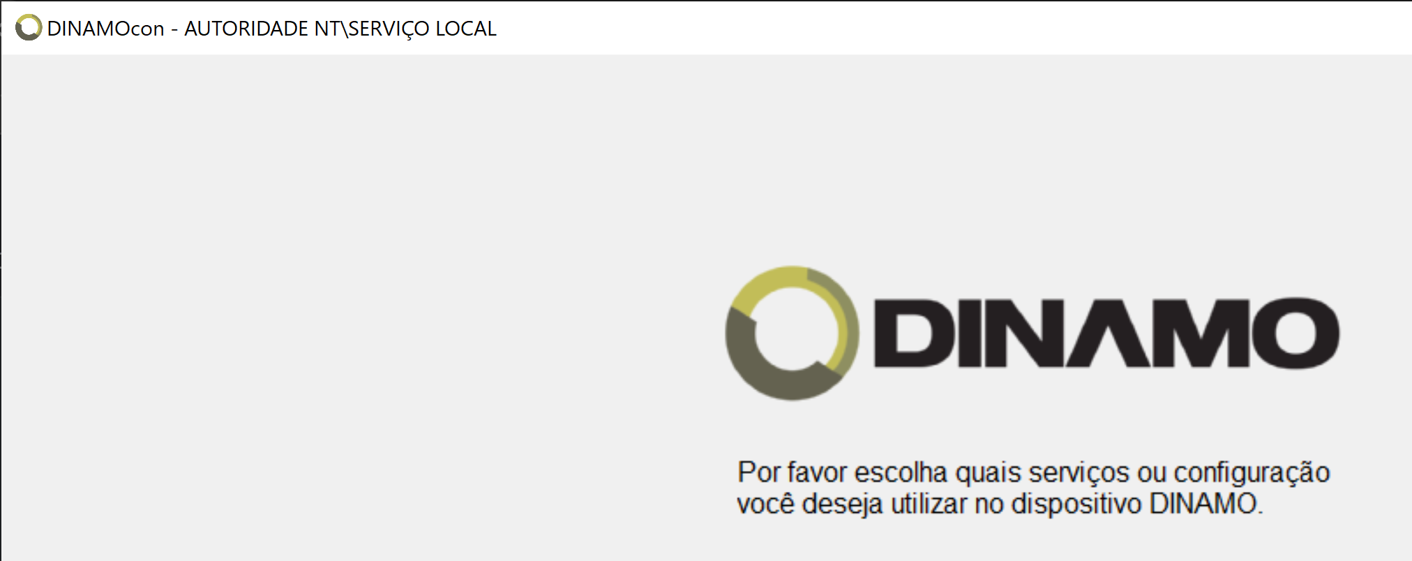 Impersonificação da conta SERVIÇO LOCAL